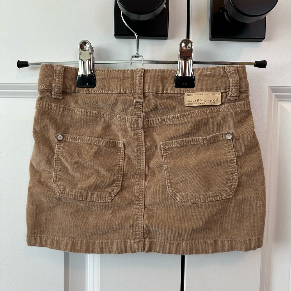 Zara Girls Tan Corduroy Mini Skirt (Size 3-4) - Picture 2 of 3